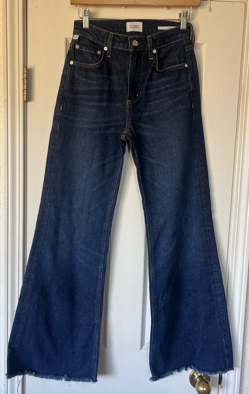 Women’s Citizens of Humanity Kimberly Flare Fray Hem Jeans Western Fall 24 X 30